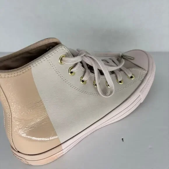 Converse Chuck Taylor All Star High Top Barely Rose Patent Leather Sneaker - Picture 5 of 10